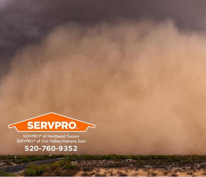 A dust storm sweeps across the Arizona desert during the monsoon season.
