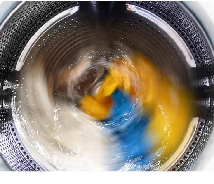 clothes spinning in washing machine